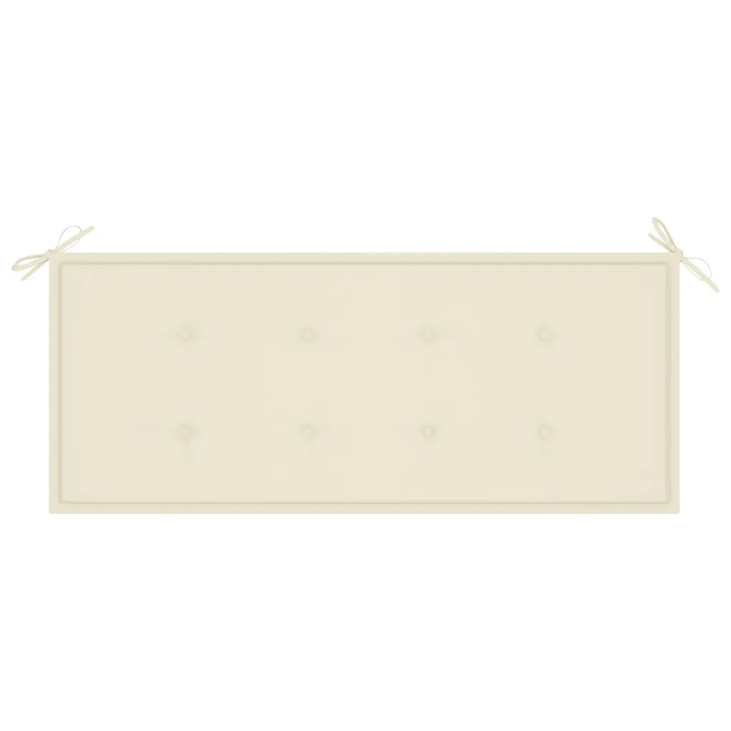 Panchina da Giardino | Panca da Giardino 2 Posti e Cuscino 120cm Massello Eucalipto