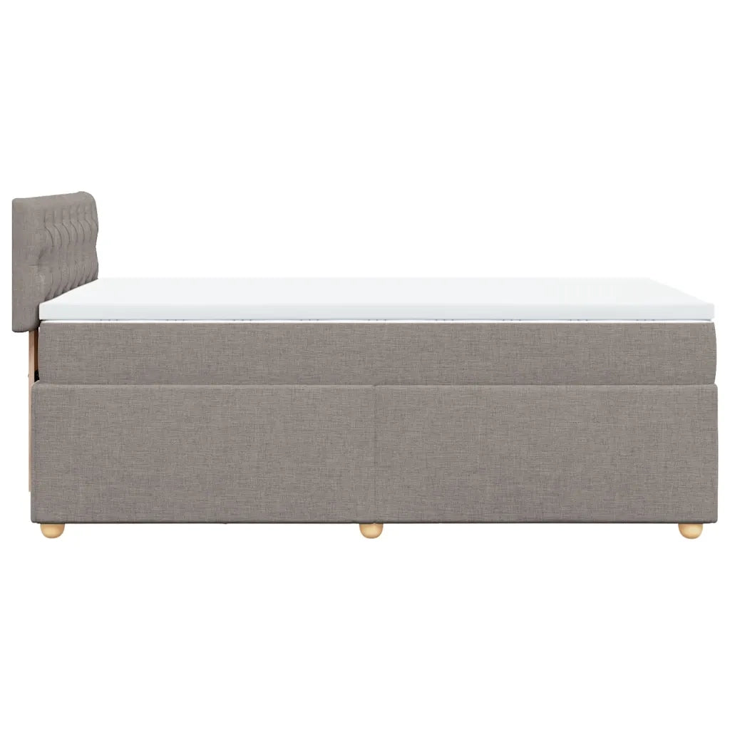 Giroletto a Molle con Materasso Tortora 80x200 cm inTessuto