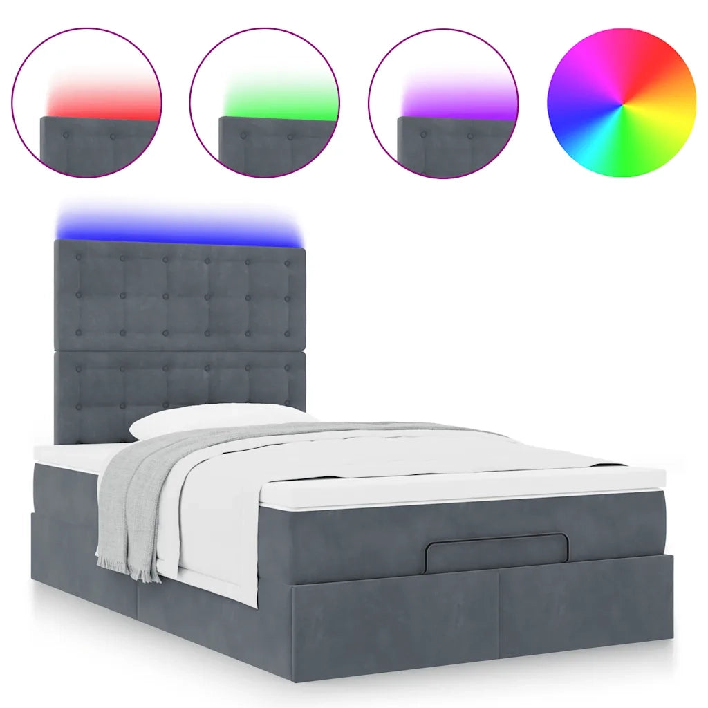 Struttura Letto Pouf con Materassi 80x200 cm Velluto 3314451