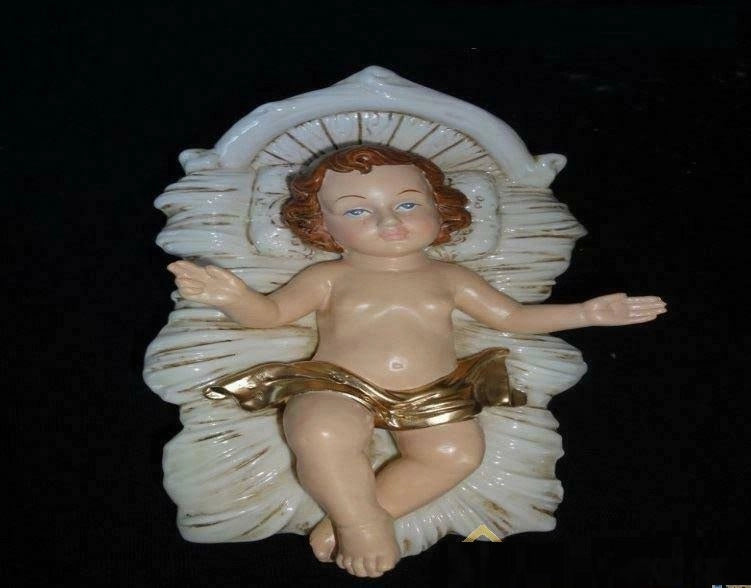 Statuetta statua Bambino gesu' in porcellana 20 x 15 cm