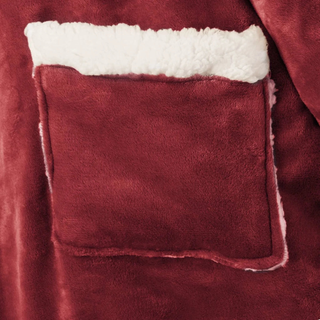 Felpa coperta Rosso Bordeaux M Pile e Flanella 42017211