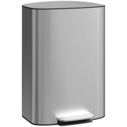 Cestino per la cucina a pedale 50 litri ¨C Zephmum ¨C grigio 45.1x36.5x62.6 cm