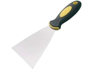 SPATOLE CON MANICO BI-MATERIAL INOX- - mm.100 - 12 pezzi ALTE