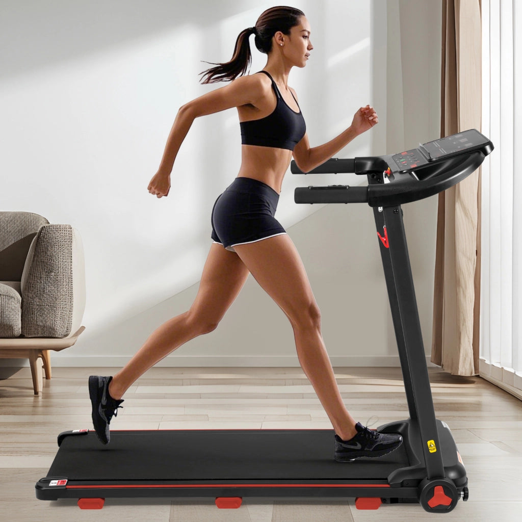 Tapis roulant pieghevole per casa con inclinazione 8%; 125x62x106 cm; display LED; fino a 14 km/h; fino a 120 kg