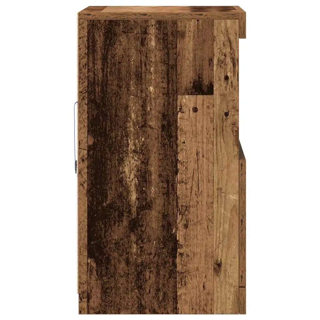 Madia LED Legno vecchio 41 x 37 x 67 cm Legno multistrato 863036