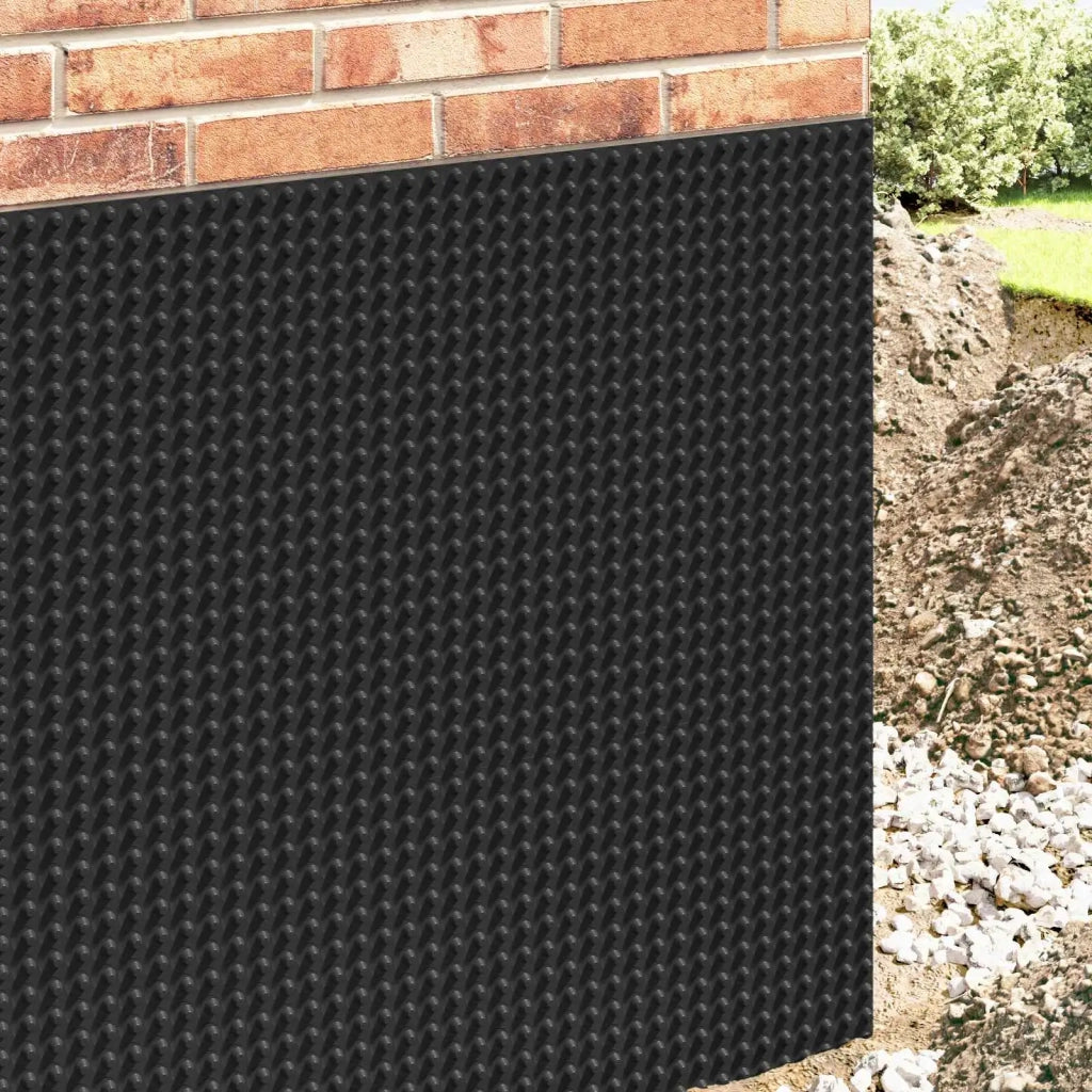 Foglio di drenaggio stampato Nero 0,5 x 20 m HDPE 42019912