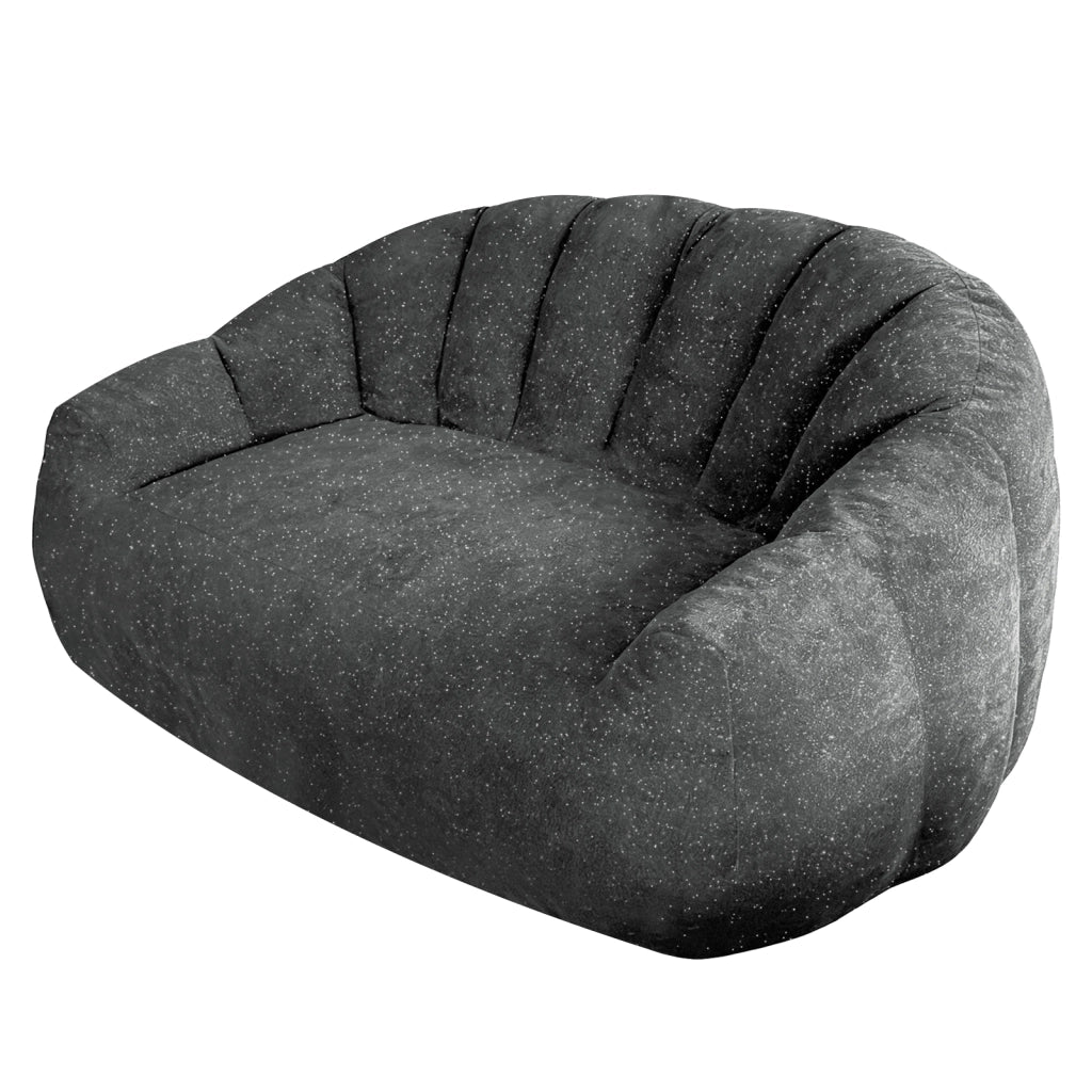 DIVANO bean bag con design zampa d'orso, tessuto grigio