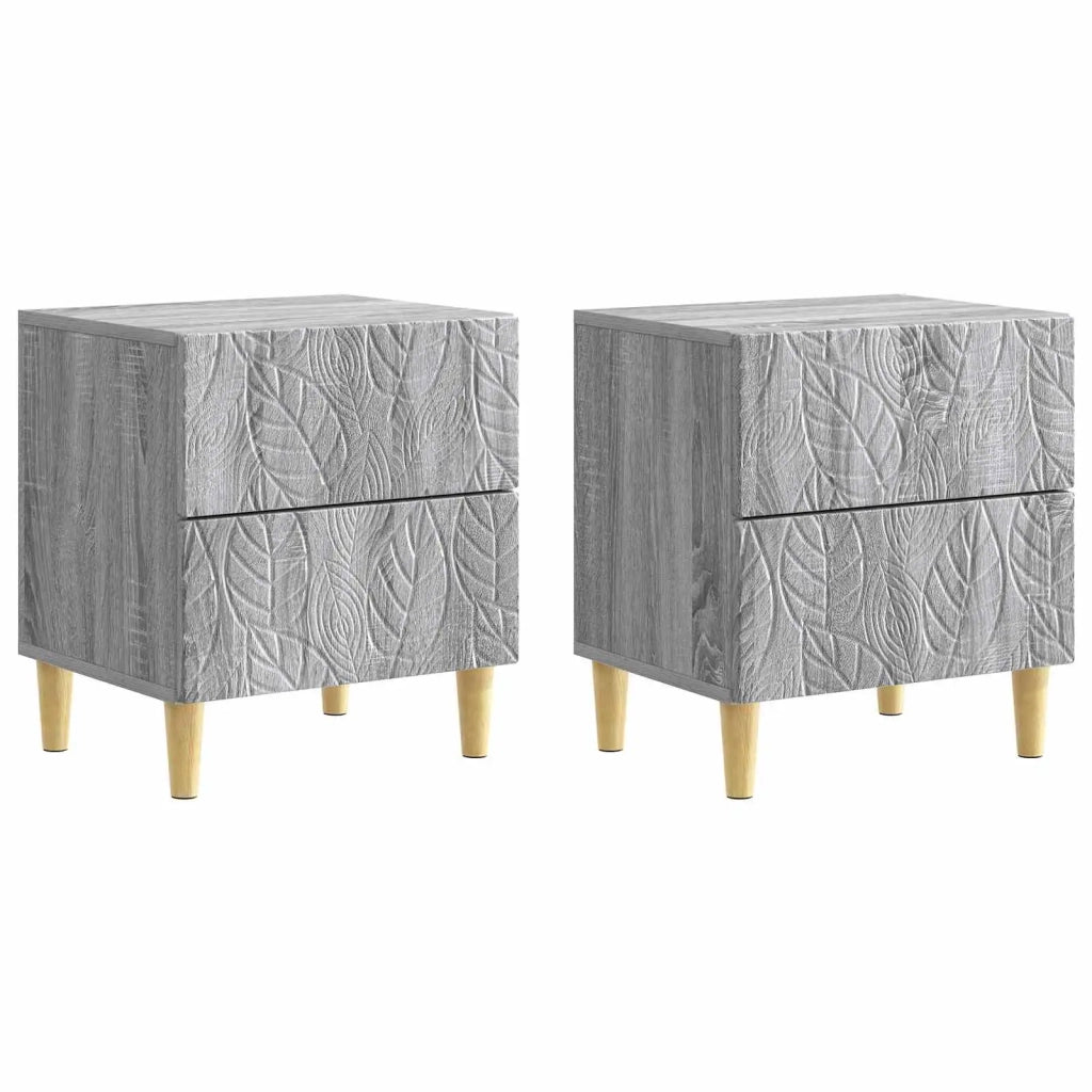 Comodino 2 pcs Sonoma grigio 43 x 34,5 x 48 cm 894998