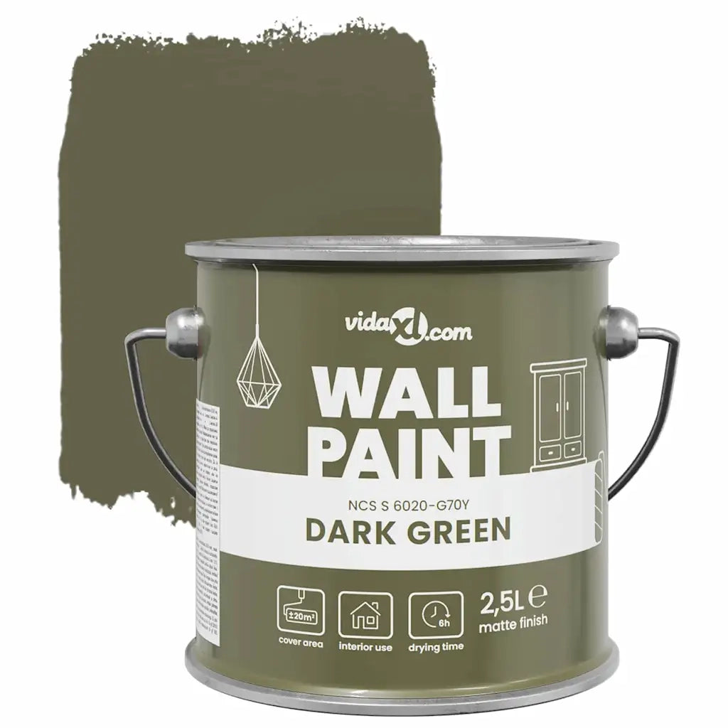 Pittura murale Verde 2,5 L Stampa da parete 4008519