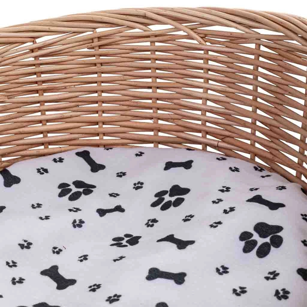 Cuccia in vimini per animali 60x45x12/19h cm