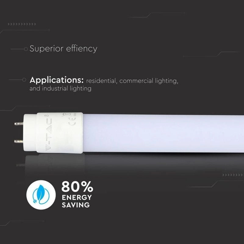 Tubo LED T8 18W G13 120cm 3000K 1850LM in Nanoplastica Incluso Starter Alimentazione da Un Lato SKU-216263