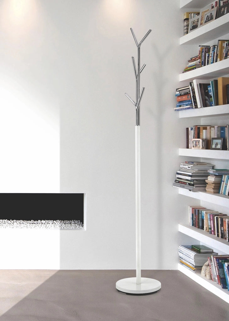 Appendiabiti Hispanohogar metallo bianco e cromo 175x31x31