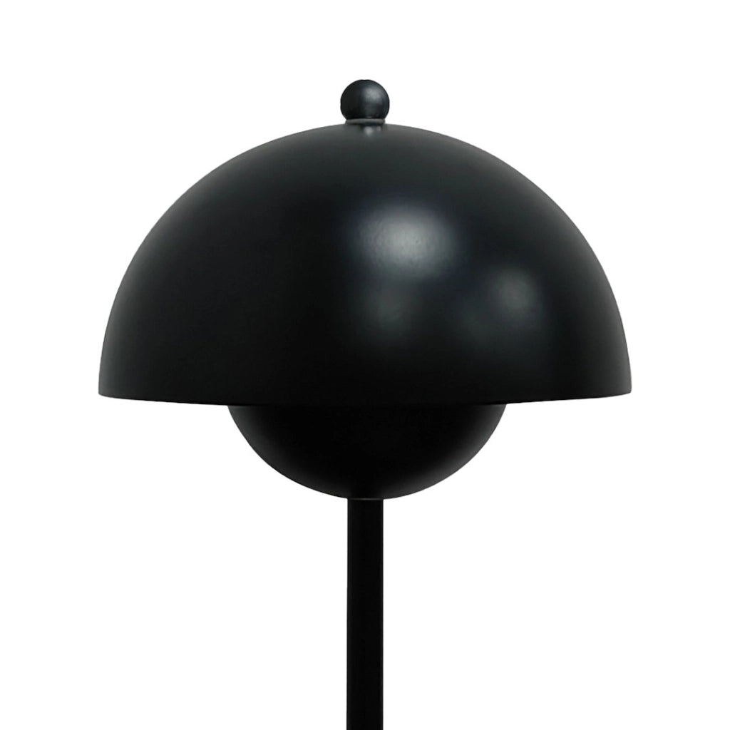 Lampada da tavolo nera sfera LED 3W touch USB-C Costa Milagro