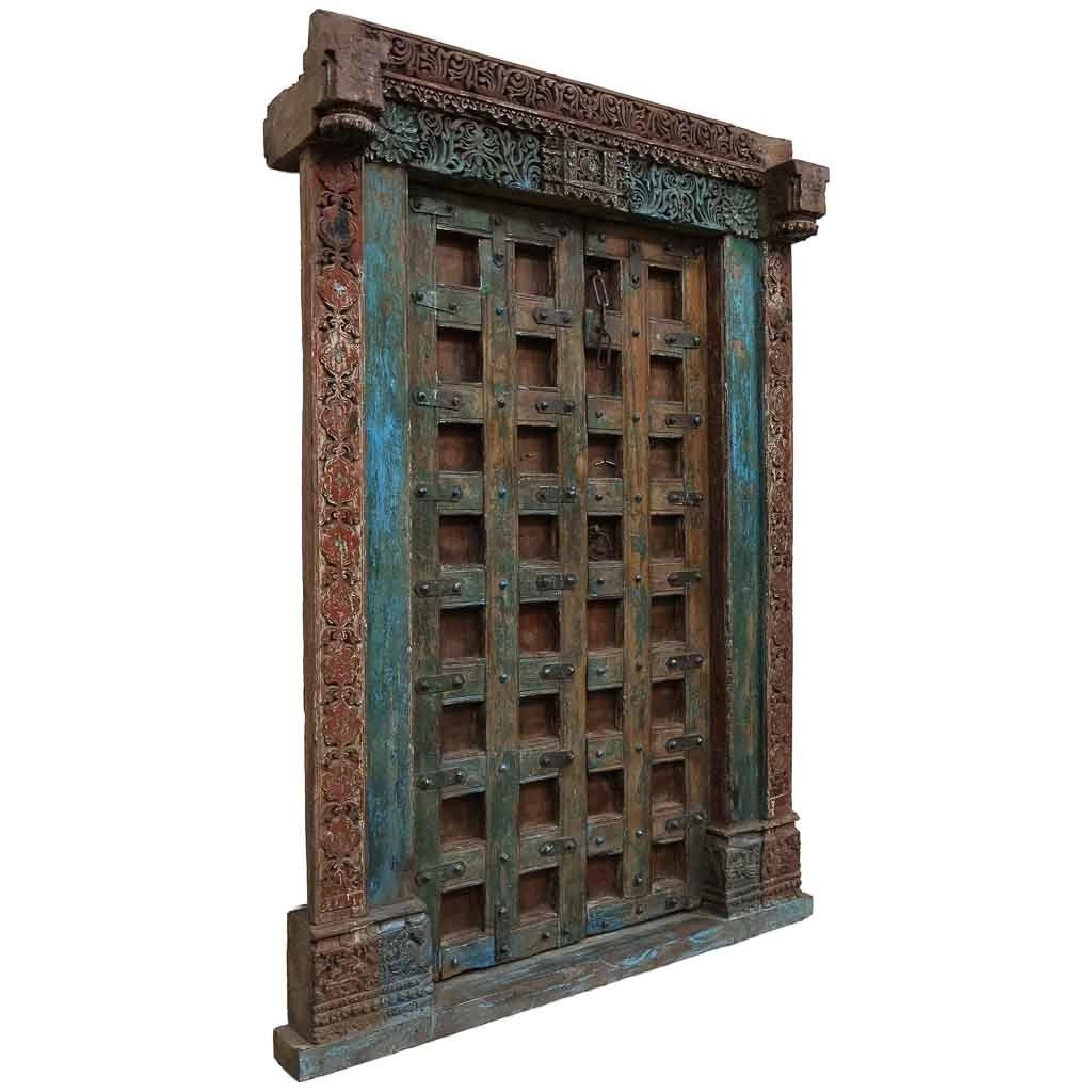 Porta in legno marrone 155x37x226h cm