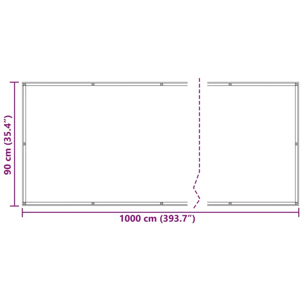 Schermo da balcone | Paravento da Balcone Borgogna 90 x 1000 cm