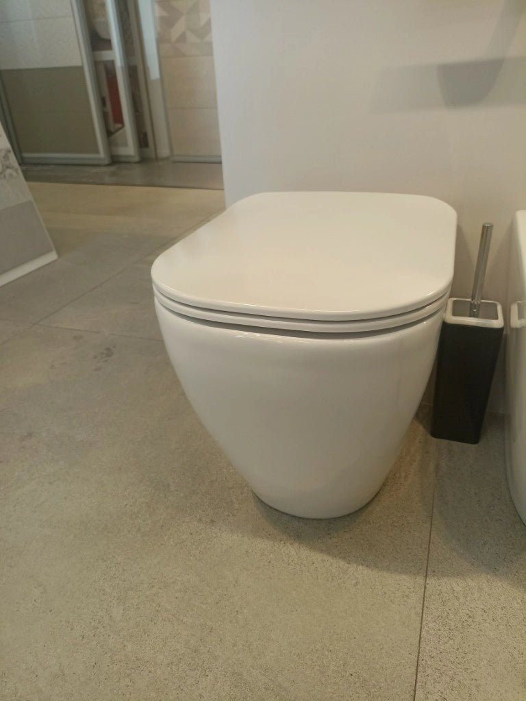 Vaso Nodo Terra Bianco Lucido C/Sedile Soft Close - 8.0