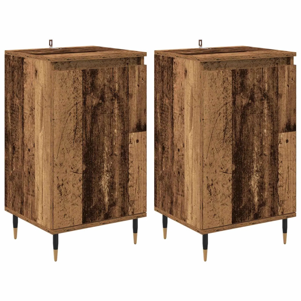 Credenza 2 pcs Legno vecchio 40 x 35 x 70 cm 881681