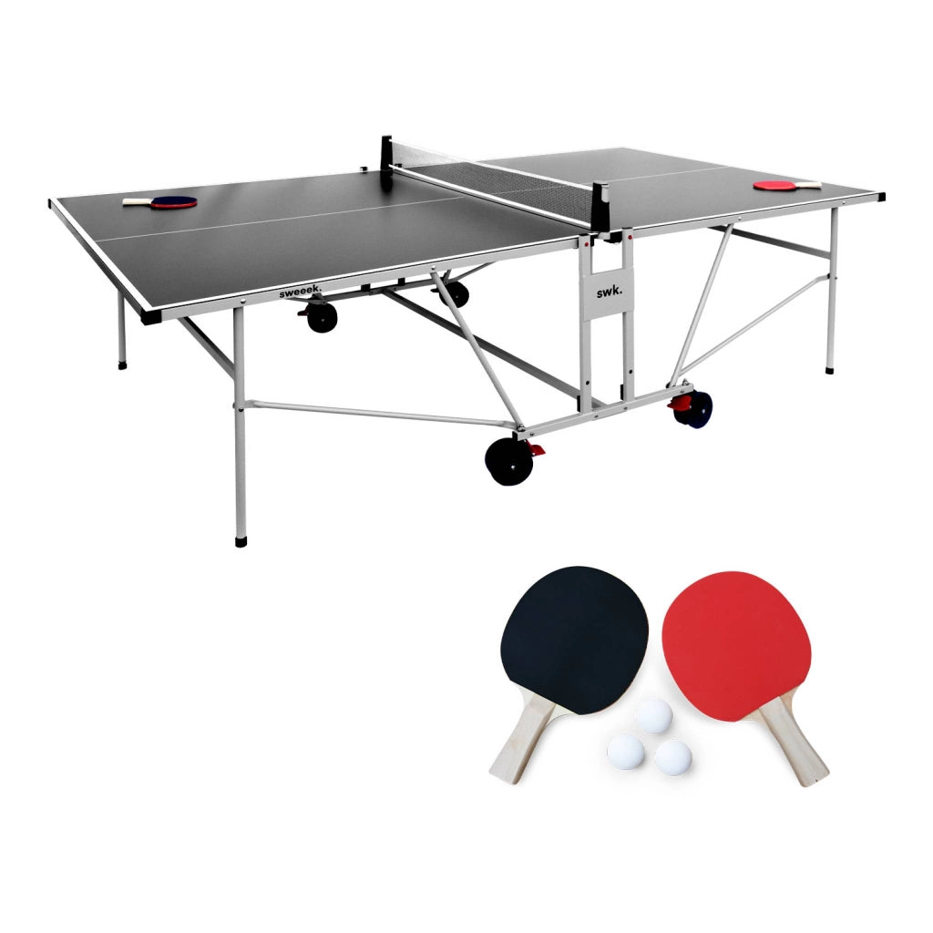 Tavolo da ping pong per interni 274cm con 2 racchette e 3 palline +