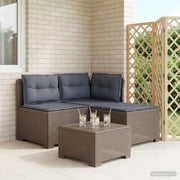 Divano da esterno-Divano da Giardino 3 posti con cuscini in look rattan PP 671964