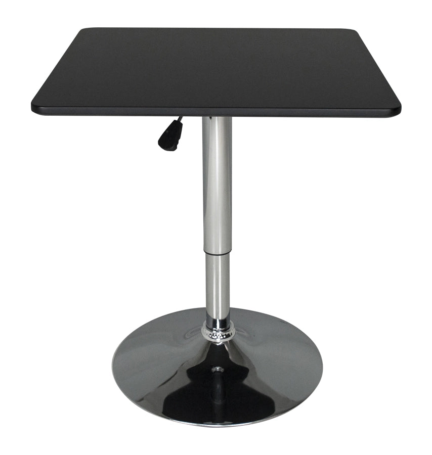Tavolo regolabile in altezza quadrato 60x60 nero, tavolo alto da bar Romeo - TQ10-6.6ROAR