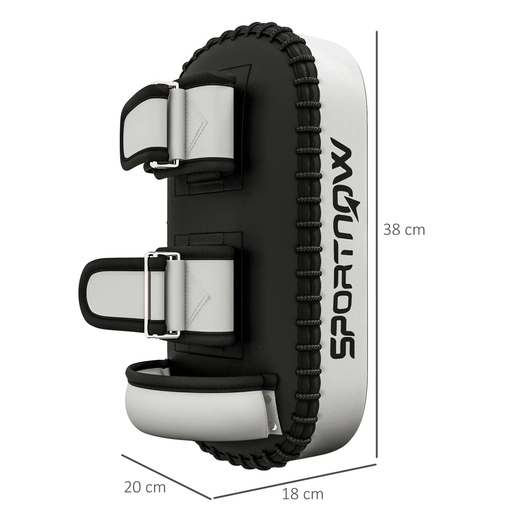 Colpitore per Boxe e Muay Thai Imbottito ¨C Minimal ¨C Nero, PU e EPE, 38x20x18 cm