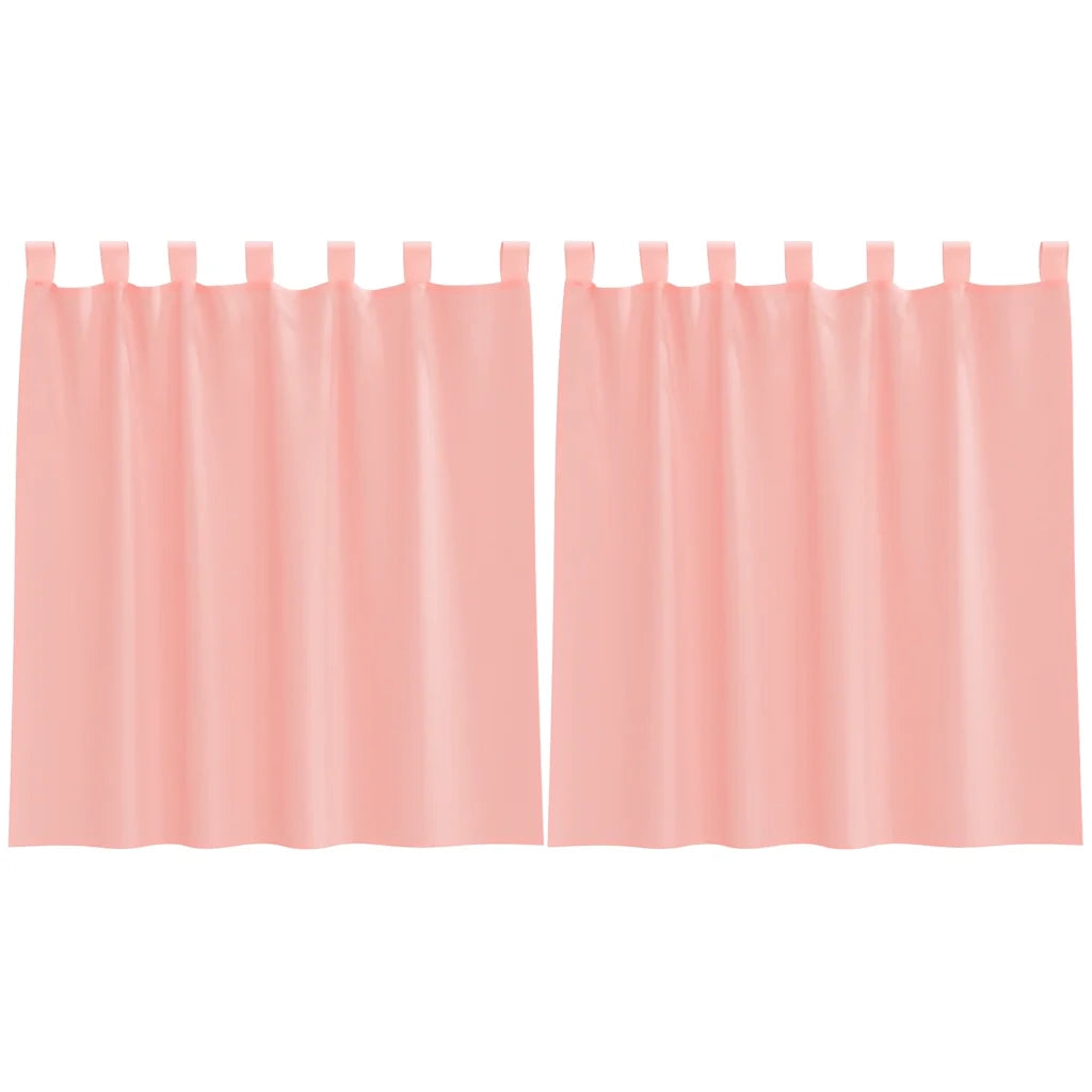 Tende in Voile con Tasche per Aste 2 pz Rosa 4102196