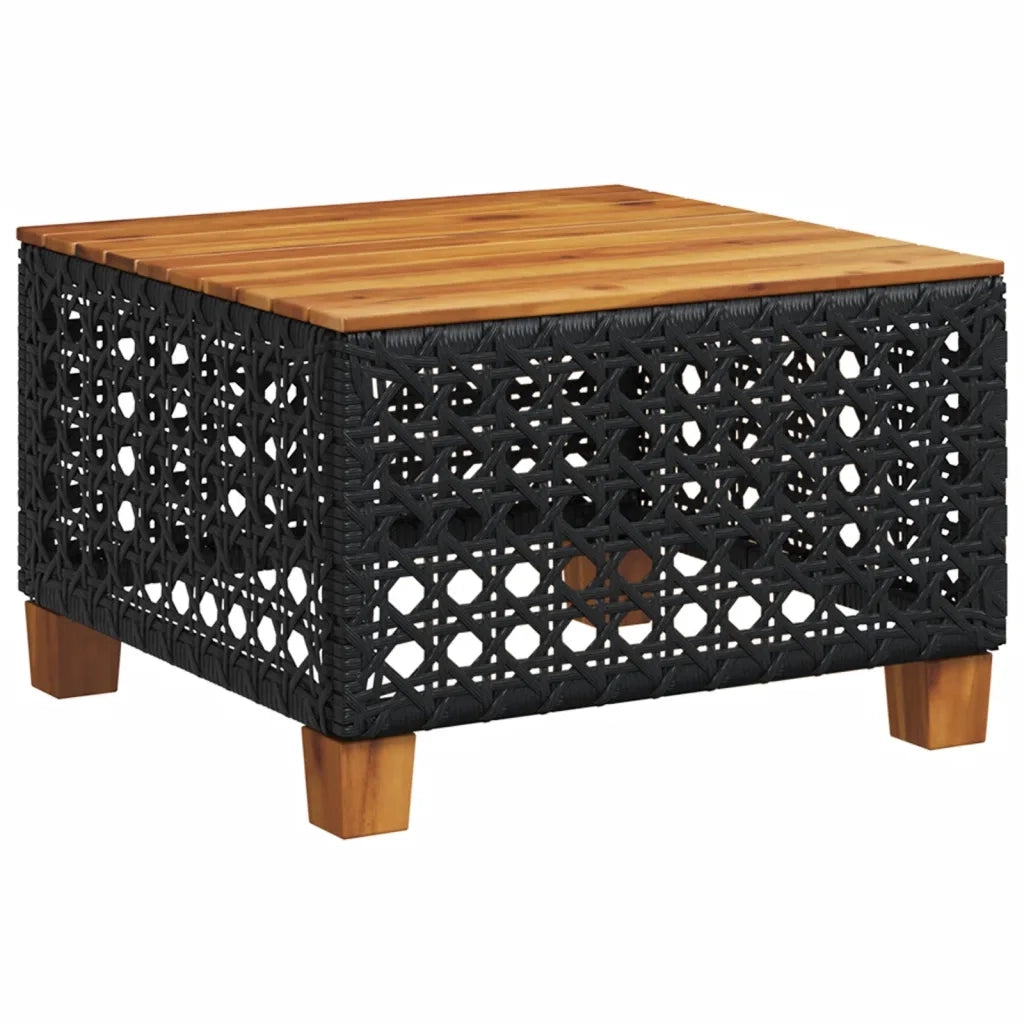 Set Divani da Giardino 5 pz con Cuscini in Polyrattan Nero 3261806