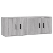 Mobili Porta TV a Parete 2 pz | Armadietto TV | Mobile Porta TV Grigio Sonoma 57x34,5x40 cm