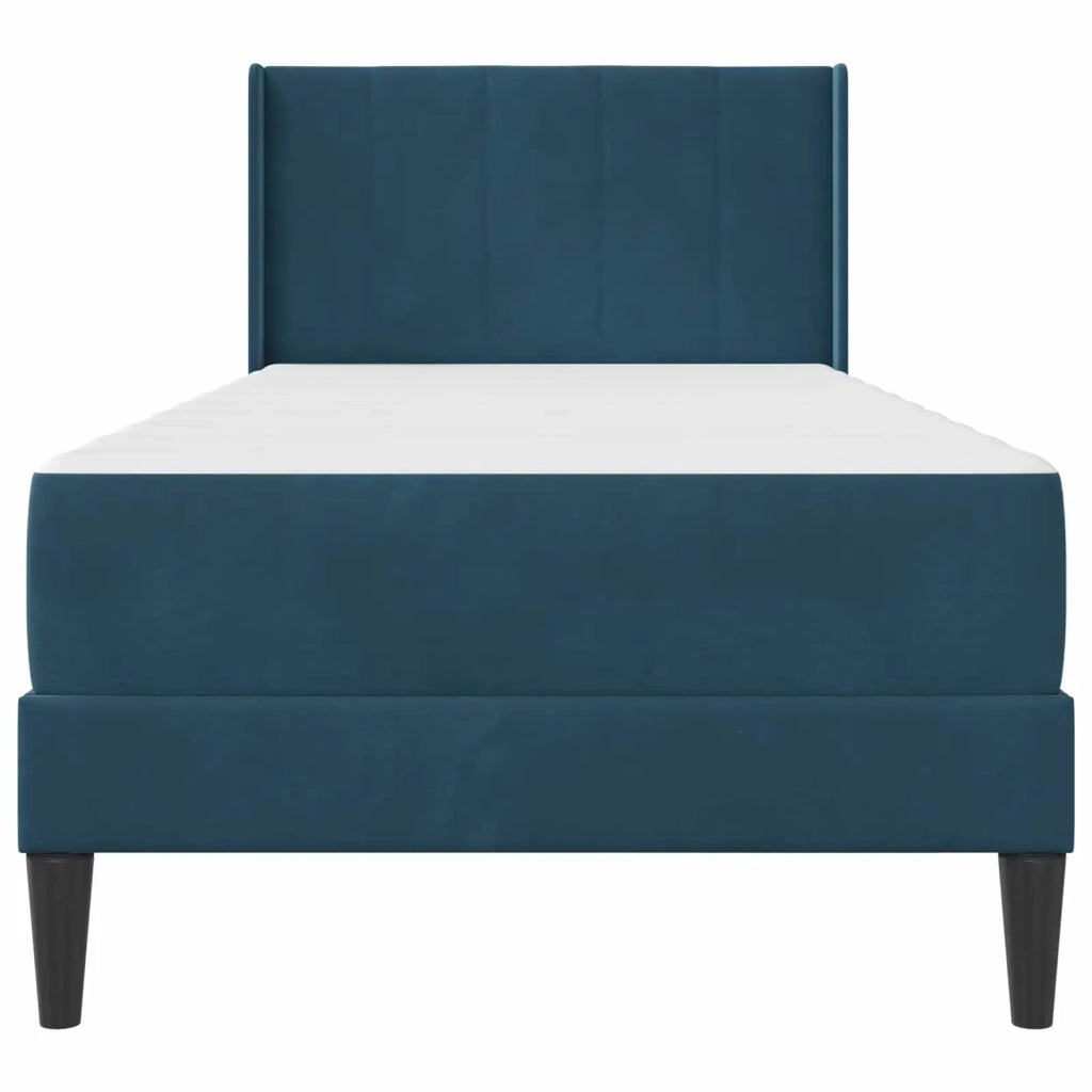 Struttura letto con materasso Blu 80 x 200 cm Velluto 3414830