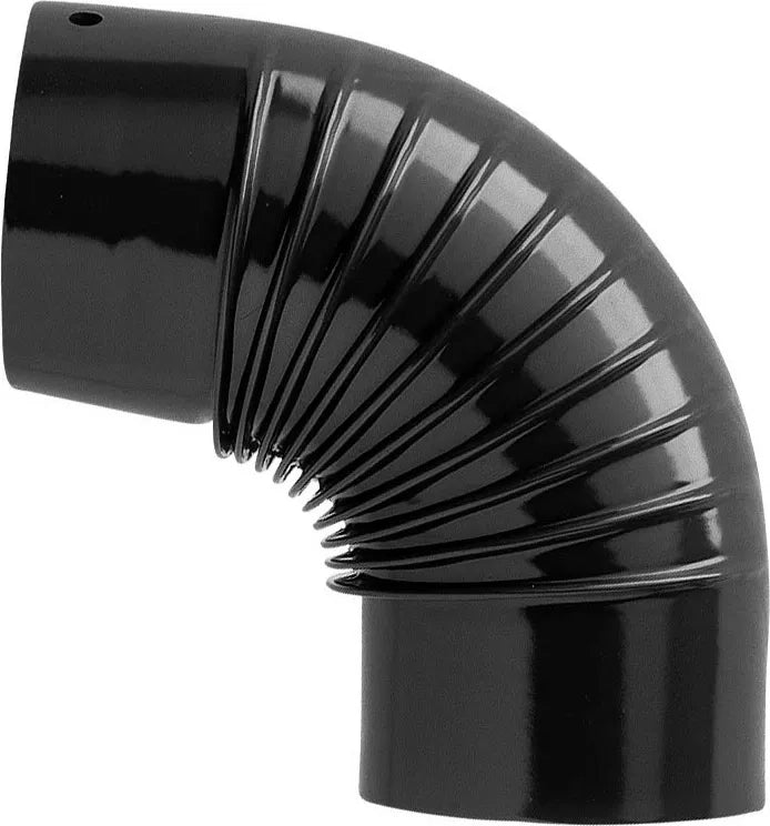 GOMITO SMALTATO 90  ° 'CLASSIC'  EE ? 130 mm - Col. nero - SAVE