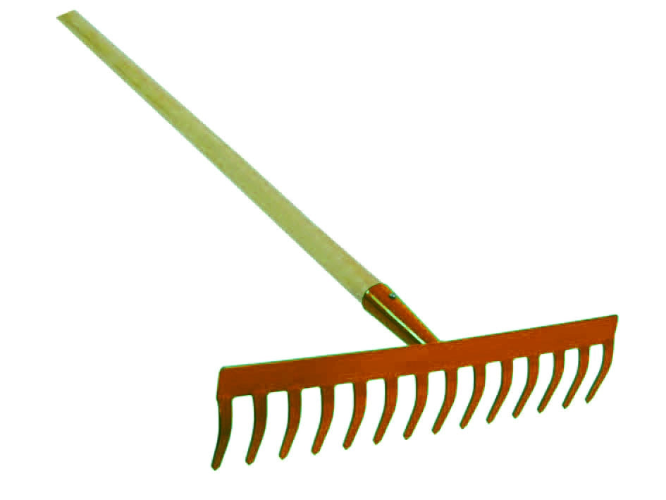 RASTRELLO CON MANICO  12 denti  manico legno cm.130    IL CAMPO