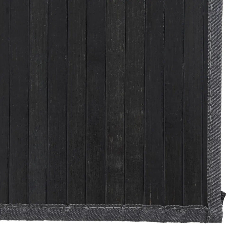 Tappeto Rettangolare Grigio 80x500 cm in Bambù 376928