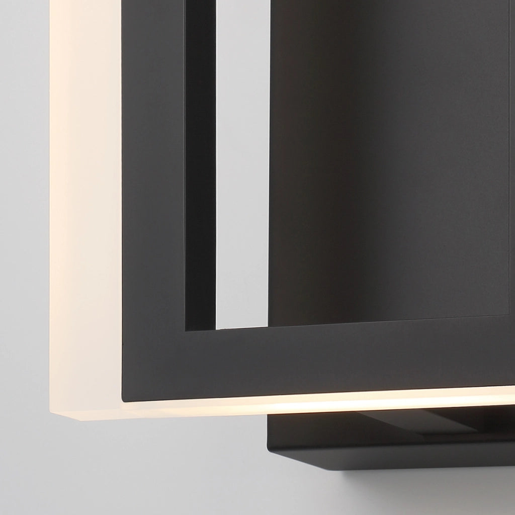Applique moderna geometrica nera LED 20W Inizio Quintiesse