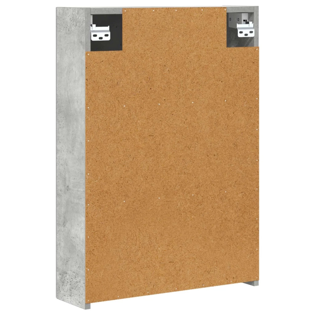 Mobiletto per specchio da bagno con lo scaffale Grigio cemento 889042