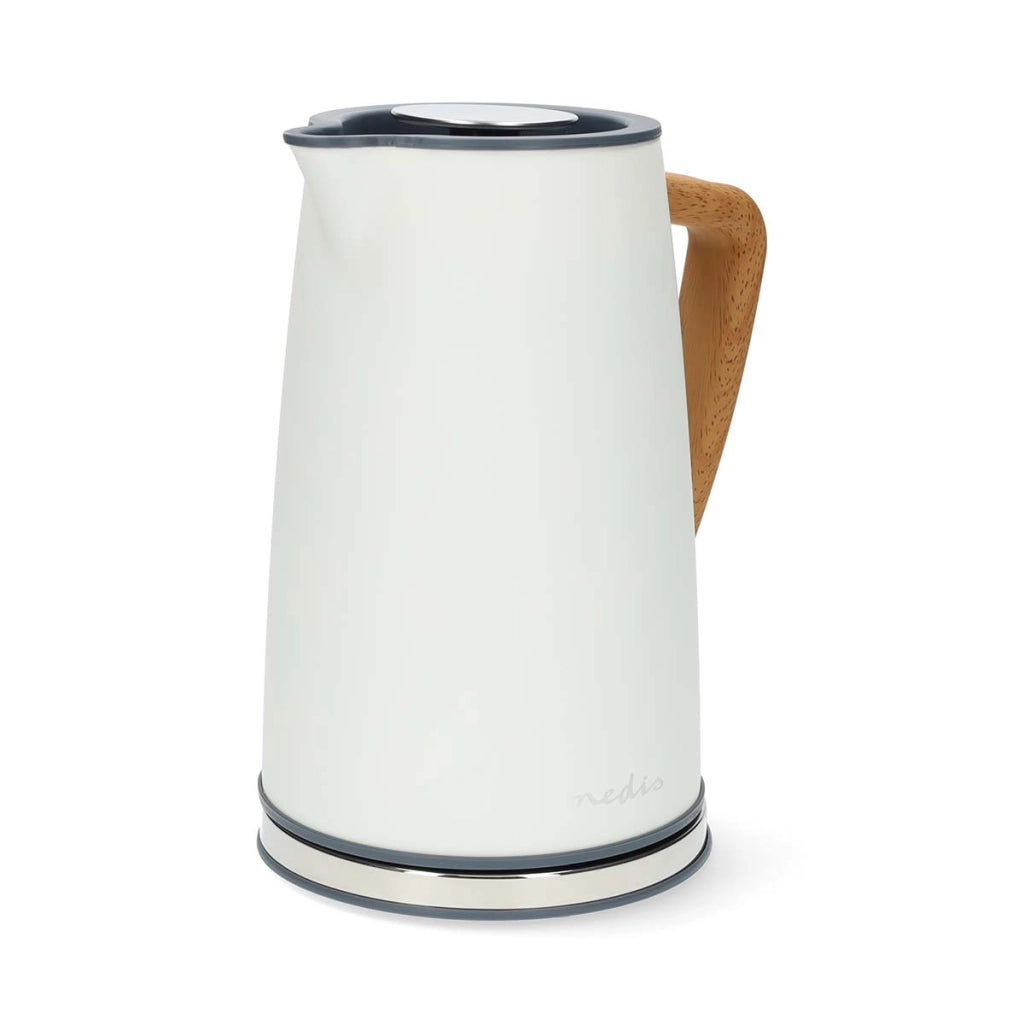 Bollitore elettrico Soft Touch da 1,7 l 2200 W con regolatore Strix Bianco Nedis