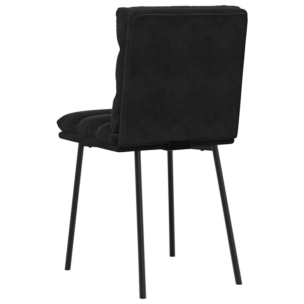 Sedie da Pranzo 2 pz Nere in Velluto 4101288