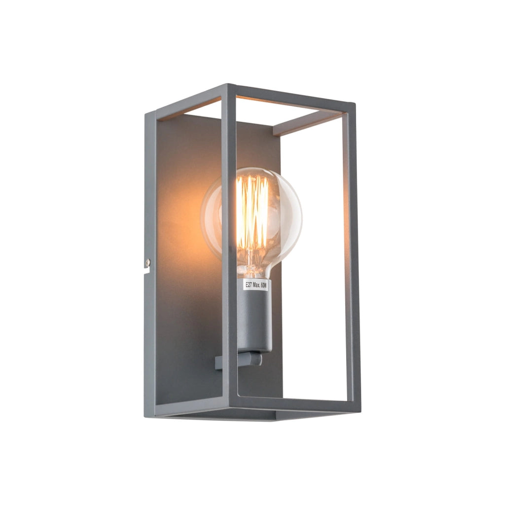 Applique Italux Sigalo LED industriale grigio E27 28cm