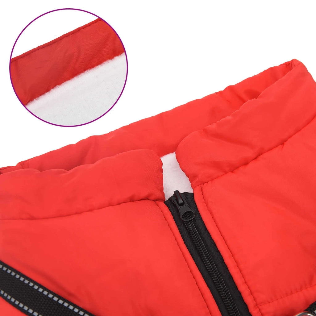 Cappotto per Cani Rosso L68 Pile e Poliestere CFW9342241