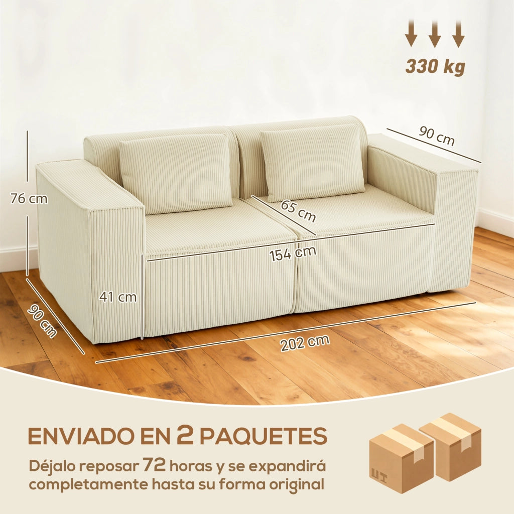 Divano 3 Posti Trapuntato in Velluto ¨C Zephmum ¨C Beige