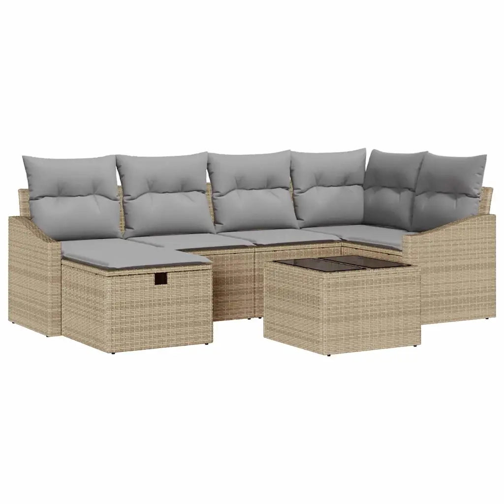 Set di divani con cuscino 7 pcs polyrattan