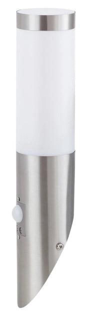 Applique esterna con sensore E27 cromo satinato IP44