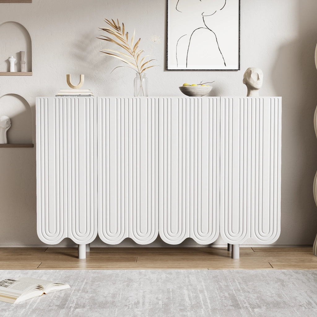 Credenza a goccia - Zephmum- Ante sagomate, cerniere ammortizzate