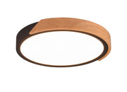 Plafoniera LED JANO 20W 3000K nera/legno chiaro RL