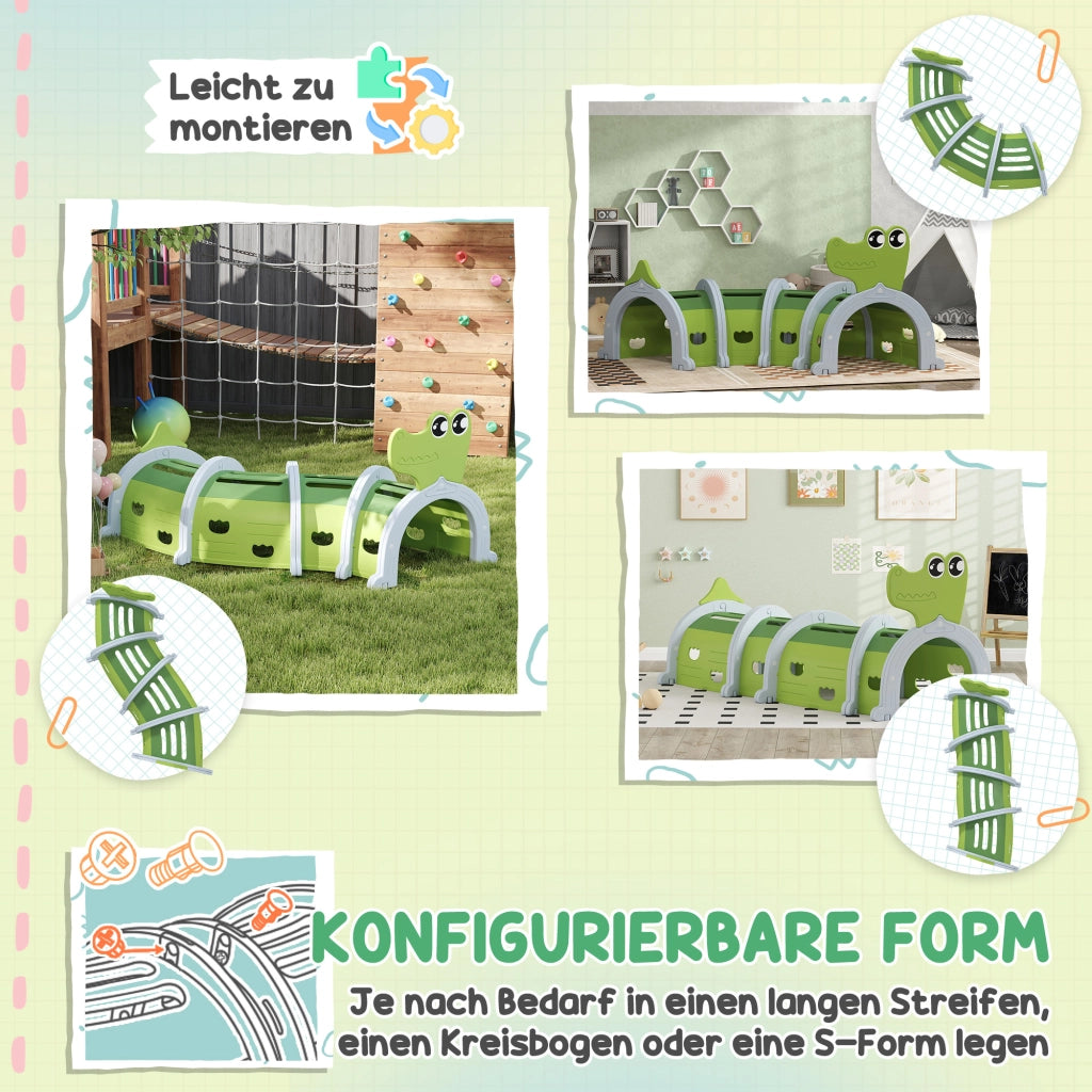 Tunnel da gioco per bambini ¨C zephmum ¨C Verde 194x88x92 cm