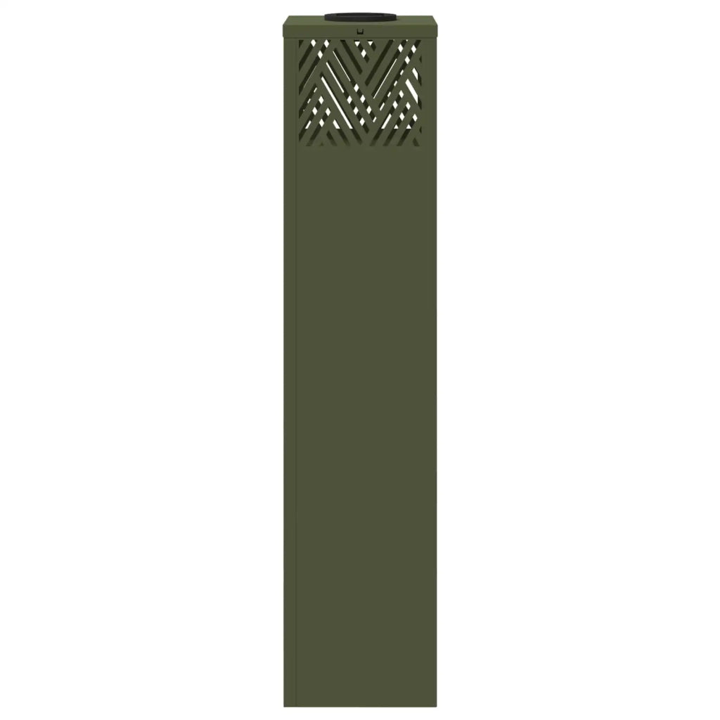 Faro LED solare per sentieri 2 pcs Verde oliva 879733
