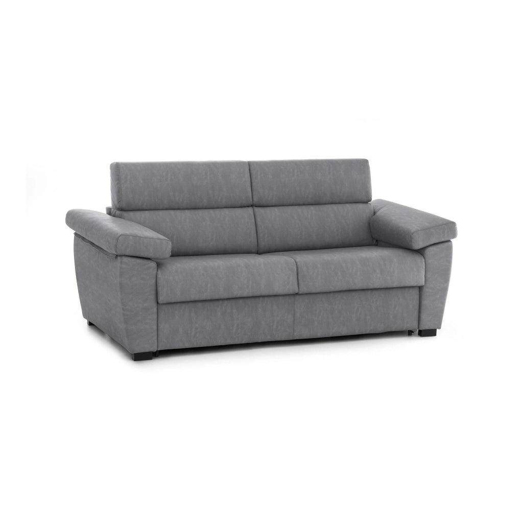 Trino, Divano Letto 3 Posti Sfoderabile Made in Italy, 225x95 cm Grigio