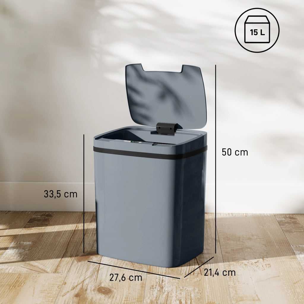 Cestino Automatico 15L ¨C Minimal ¨C Grigio 27.6x21.4x33.5 cm