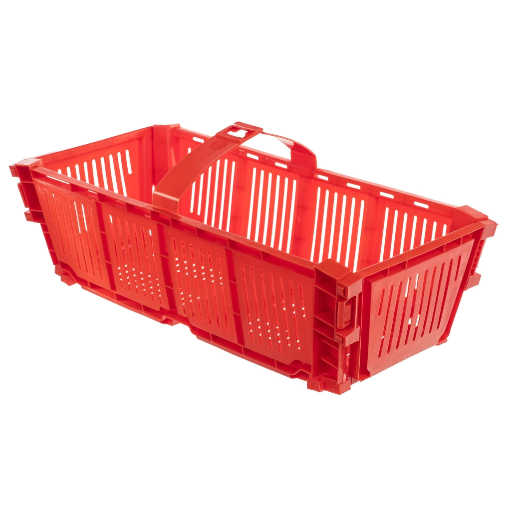 Cesto pieghevole KADAX per frutta e fragole, in plastica, 2 kg