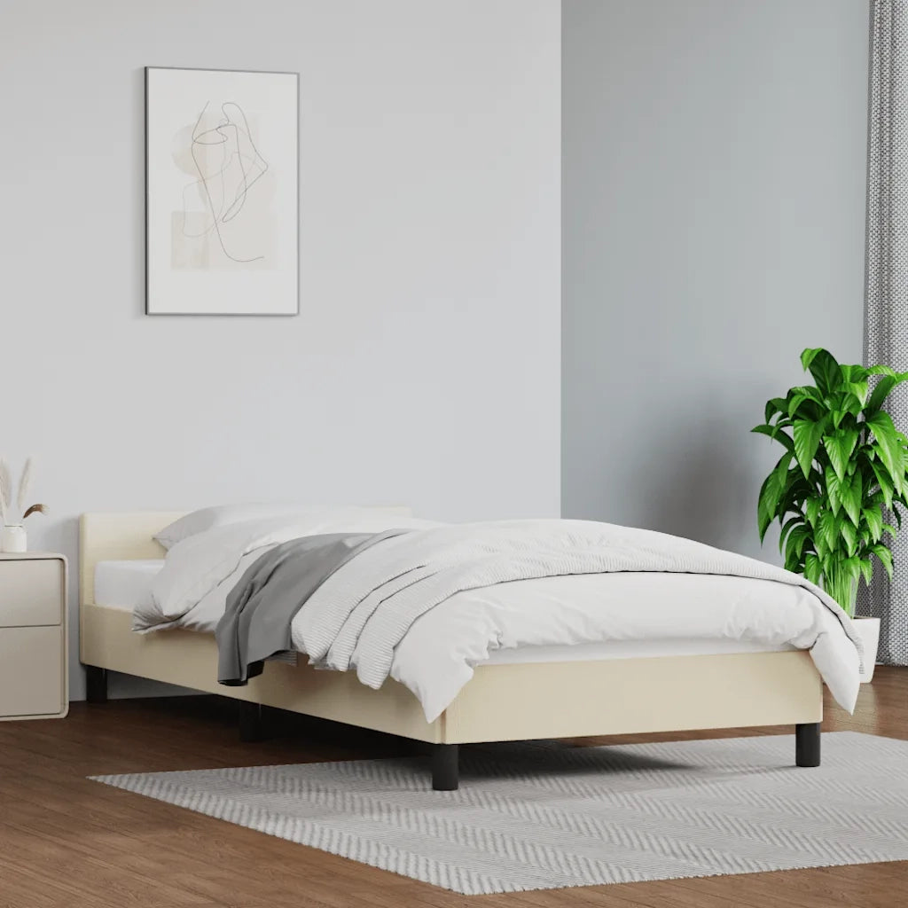 Giroletto con Testiera senza Materasso Crema 90x200 cm 347479