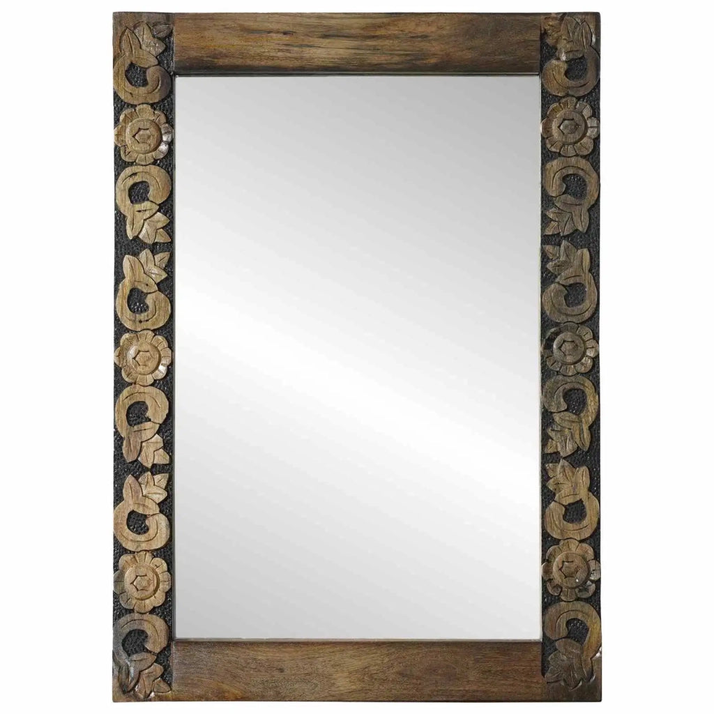 Specchio da parete Rettangolare Marrone Noce 70 x 50 cm 4018363